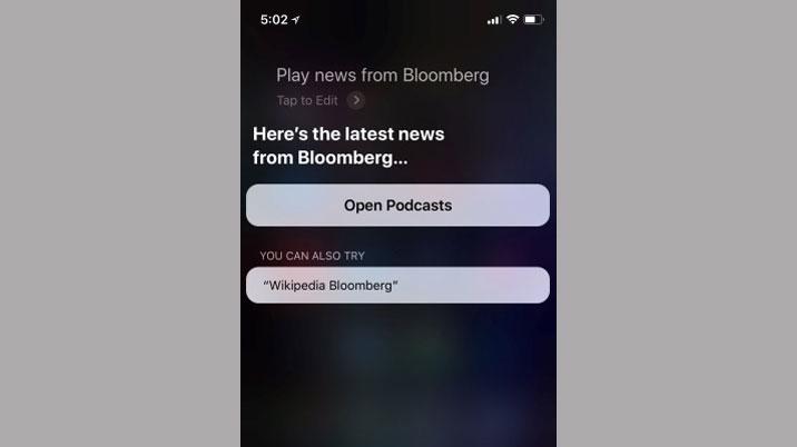 Bloomberg's Audio News Brief comes to Apple devices via Siri