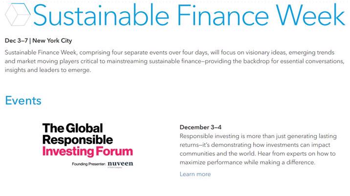 Bloomberg to convene inaugural Sustainable Finance Week in NY