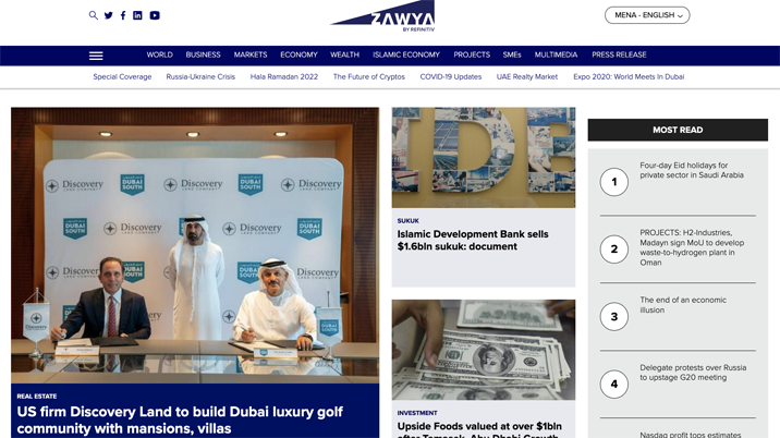 Zawya: a journey towards fast-paced news publishing