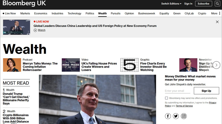 Launch: Bloomberg UK Wealth