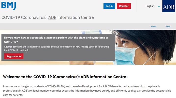 BMJ and Asian Development Bank launch Coronavirus Information Centre