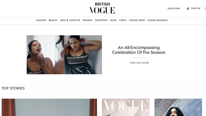 British Vogue launches “Vogue Values”