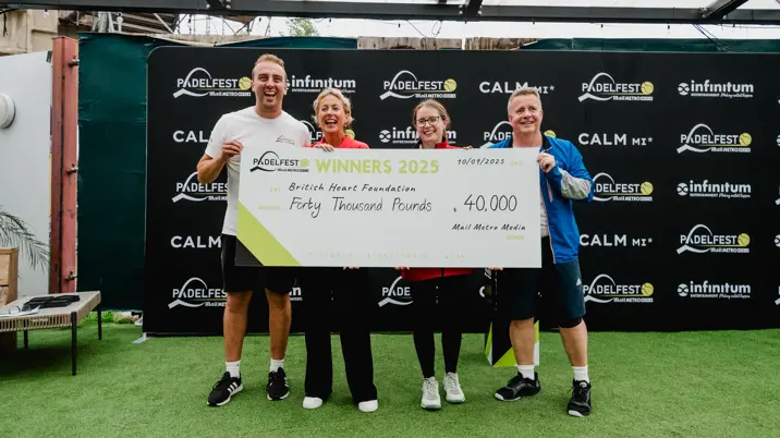 Padelfest raises £40K for BHF