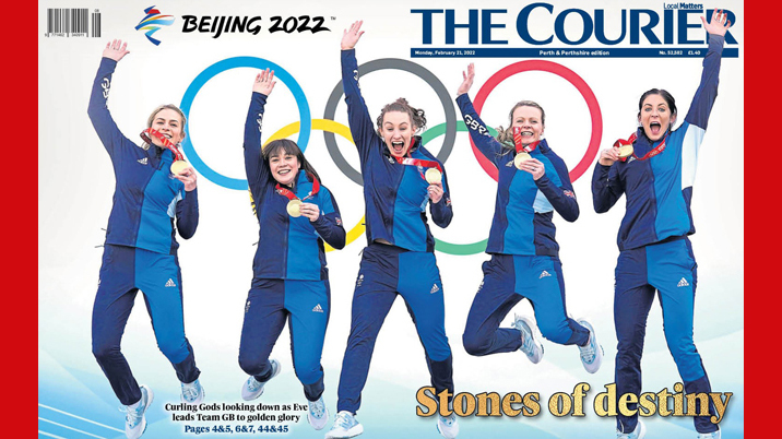 Courier publishes special wrap to celebrate curling gold