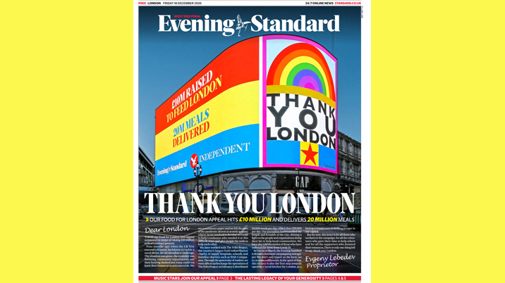 Evening Standard hits £10m Food for London appeal target