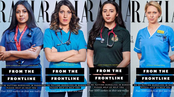 Grazia celebrates NHS staff with four split covers