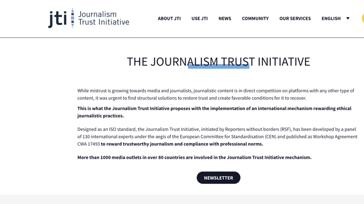 1,000+ media outlets sign up to JTI