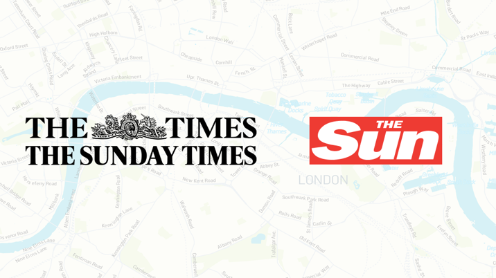 The Sun, The Times and The Sunday Times choose Maps4News