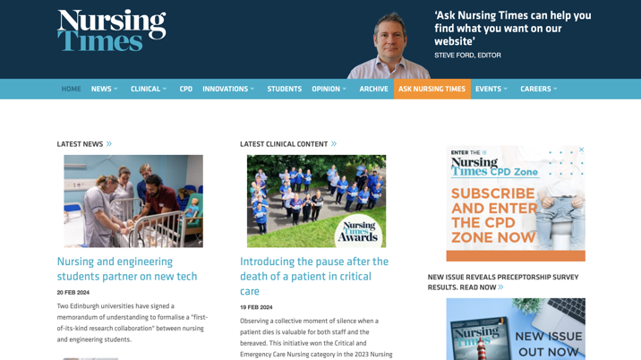 Nursing Times adds AI search engine