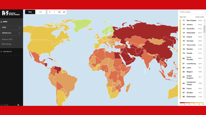 RSF’s 2022 World Press Freedom Index: a new era of polarisation