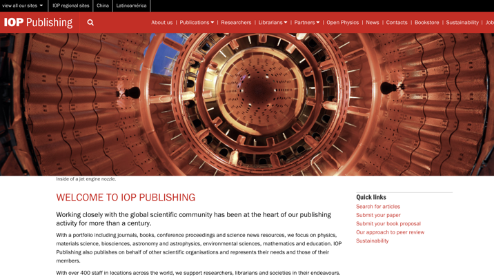 IOP Publishing extends OA publishing