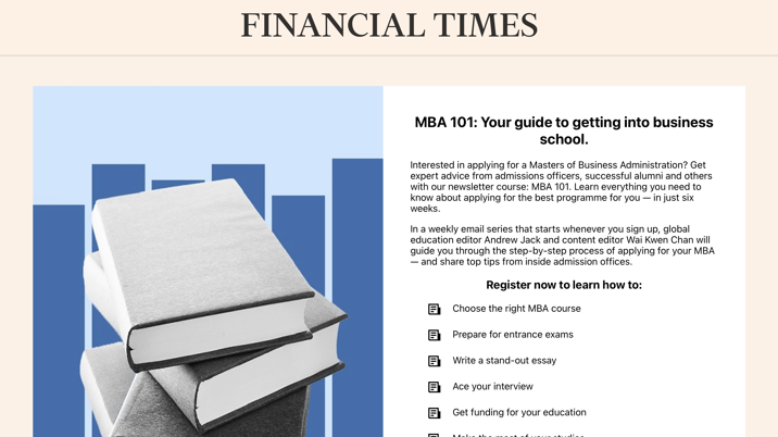 The FT launches newsletter course