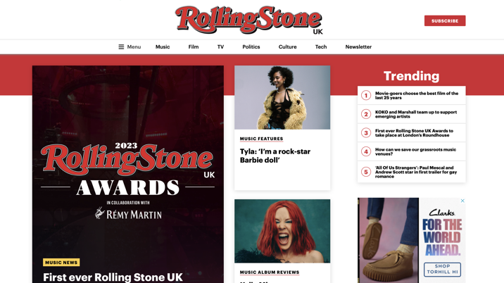 Rolling Stone UK announces inaugural awards