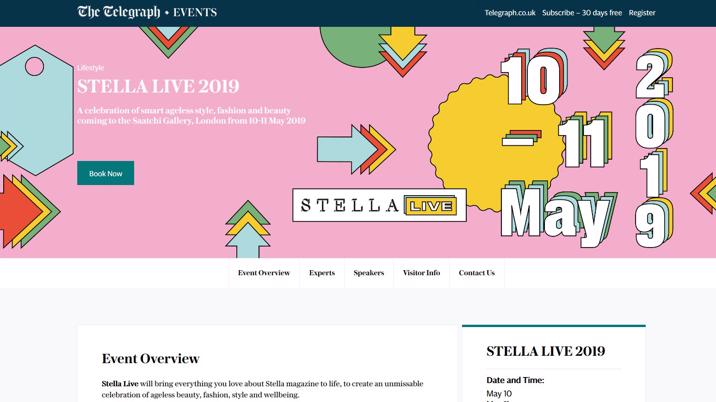 Telegraph announces its first Stella Live event