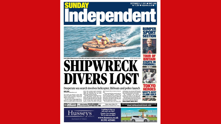 Cornish newspaper Sunday Independent closes due to rising costs