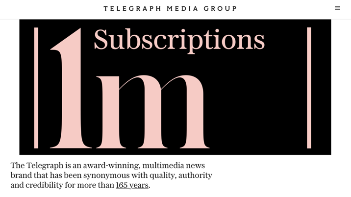 TMG sets record for 1 million subscriptions