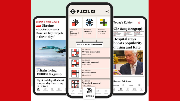 Puzzles section launches in The Telegraph App