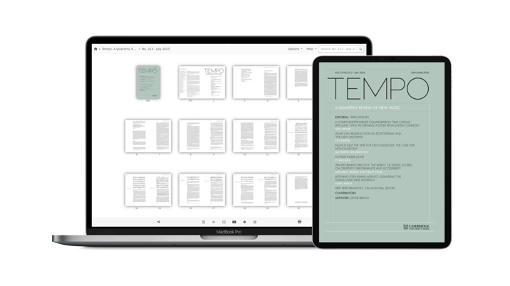 Wolke Acquires TEMPO from CUP; now available via Exact Editions