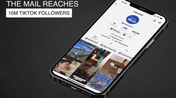 Daily Mail hits TikTok milestone