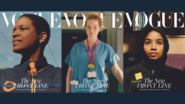 Vogue unveils its July Issue Cover featuring three everyday heroes.