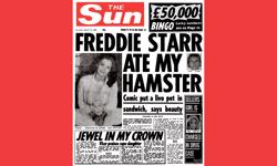 ‘Freddie Starr ate my hamster’ crowned The Sun’s most iconic cover