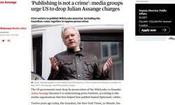 ‘Publishing is not a crime’: media groups urge US to drop Julian Assange charges